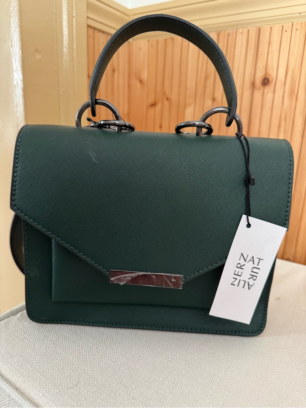Naturalizer Dark Green Top-Handle Crossbody Bag